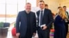 The governor of the Dnipropetrovsk region, Valentyn Reznichenko (left), and Yuriy Holyk, a former informal adviser to the head of Ukravtodor, which oversees the upkeep of Ukraine’s highways.