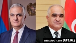 Հայաստանի և Ադրբեջանի միջև սահմանի սահմանազատման հանձնաժողովների հայկական և ադրբեջանական կողմերի համանախագահներ, փոխվարչապետներ Մհեր Գրիգորյան և Շահին Մուստաֆաև