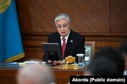 Президент Казахстана Касым-Жомарт Токаев на расширенном заседании правительства. Астана, 7 февраля 2024 года
