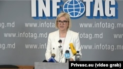 Fosta guvernatoare a Găgăuziei, Irina Vlah, anunțându-și planurile de a candida la președinție, 17 iulie 2024