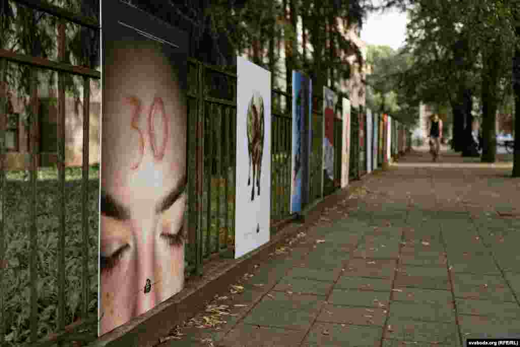The open-air exhibit can be seen next to the Vilnius Museum of Occupations and Struggle for Freedom.