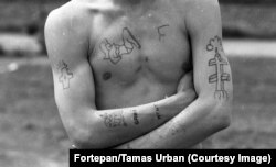 A tattooed inmate of the Aszod juvenile detention center in 1975.