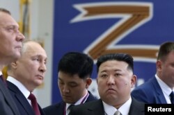 Очільник Росії Володимир Путін і лідер Північної Кореї Кім Чен Ин відвідують космодром «Східний» в Амурській області Росії. 13 вересня 2023 року