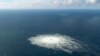 Gas leaks from the damaged Nord Stream gas pipelines in September 2022