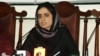 Mahrang Baloch and other Baluch activists speak in Quetta against the actions of Chinese investors in the port of Gwadar in Pakistan in May.