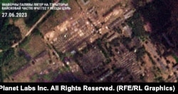 Probable field camp on the territory of military unit #61732 in the village of Tsel on June 27.