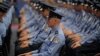 Pripadnici Policije Kosova tokom ceremonije dodele diploma 58. generacije policije u Prištini, 14. jul 2023.
