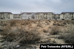 The city of Nurkent, built on the border with China in the Zhetysu region.