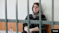 Зарема Мусаева в суде, фотография 2023 года