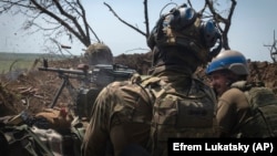 Ukrainian soldiers at their positions on the front line in Zaporizhzhya region. (file photo)