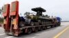 Одна з вантажівок ПВК «Вагнер», на якій зенітно-ракетний комплекс, поблизу Воронежа на трасі M-4 в напрямку до Москви, 24 червня 2023 року 