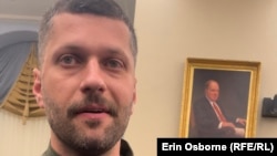 Ukrainian Military Chaplain Mark Serhiyev on July 24, 2024, after testifying before the U.S. Helsinki Commission