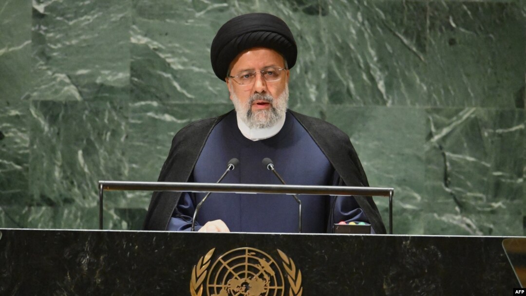 Iranski predsjednik Ebrahim Raisi na sjednici Generalne skupštine Ujedinjenih naroda, 19. septembar 2023.