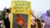 Protesting under the slogan “A woman's life is a mirror of society,” Kyrgyz demonstrators march in Bishkek on International Women's Day on March 8 to call for an end to violence against women and girls. 
