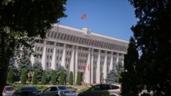 Kyrgyzstan - Bishkek - Parliament building of Kyrgyzstan - Jogorku Kenesh - in spring - white house - government house - July, 2023