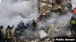 The search-and-rescue operation continues at the residential site in Kharkiv, Ukraine, that was hit by a Russian missile strike on January 23.