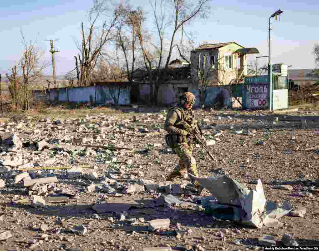 Battle damage in the newly retaken town. Snihurivka lies just 55 kilometers north of Kherson, the southern port city seen as the current focal point of the fighting in southern Ukraine. 