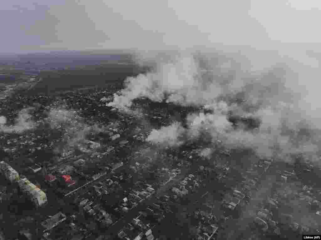 The outskirts of Bakhmut burn following a Russian attack on December 27. "Our goal is not Bakhmut itself but the destruction of the Ukrainian Army and the reduction of its combat potential, which is why this operation was dubbed the ‘Bakhmut meat grinder,'" Prigozhin was quoted as saying in a statement distributed on one of his Telegram channels and the social media account VK.