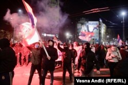 Protest u Beogradu u znak podrške Srbima na Kosovu, 12. decembar 2022.