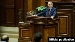 Armenia's embattled prime minister, Nikol Pashinian (file photo)