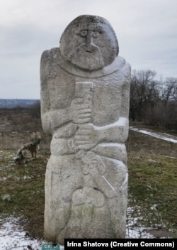 A Scythian monument on Khortytsia Island.