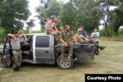 Okeksandr Kolotvin's unit in eastern Ukraine (file photo)