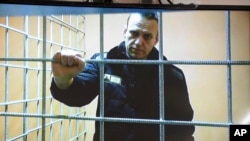Jailed Russian opposition leader Aleksei Navalny (file photo)