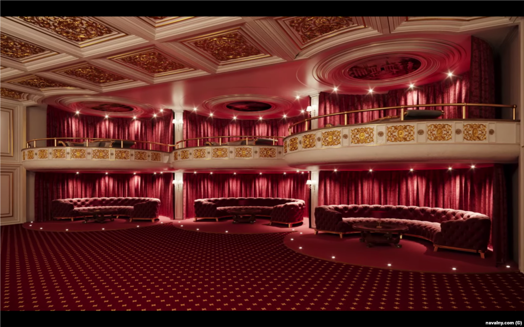 A digital rendering of the seating at the palace theater