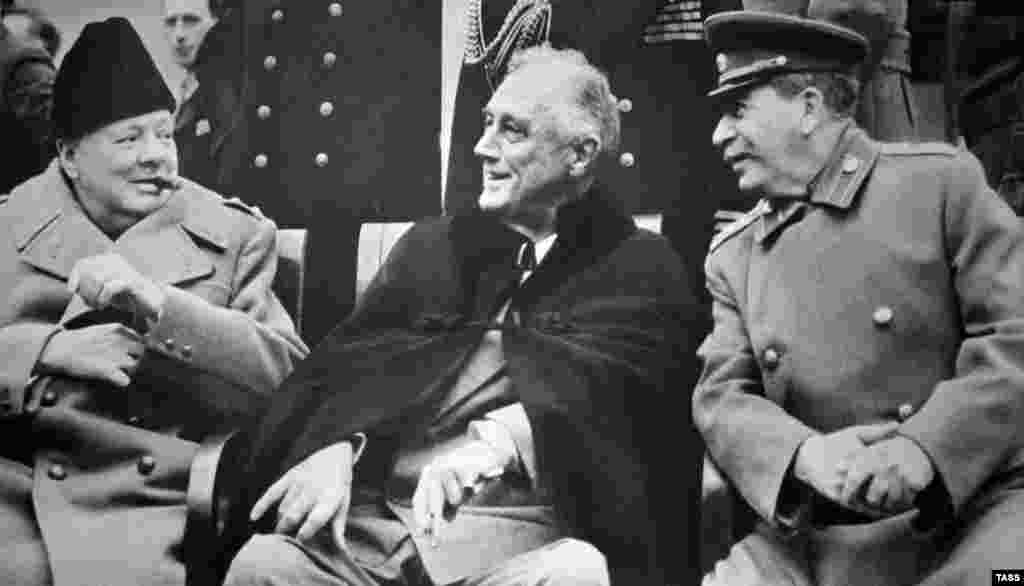 Soviet leader Josef Stalin spent summer breaks at Yalta's Massandra Palace, and famously hosted British Prime Minister Winston Churchill and U.S. President Franklin Roosevelt for the Yalta Conference in 1945.