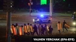 Protests, Arrests In Belarus For A Third Night Against 'Falsified' Election