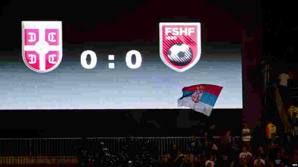 It was initially unclear who was responsible for the drone-and-flag that taunted the players and dove down near the field, but early unconfirmed reports in Serbian media blamed a brother of Albania's prime minister.