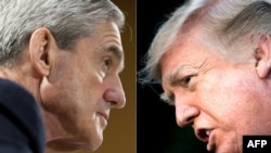 Спецпрокурор Роберт Мюллер (л) і президент США Дональд Трамп