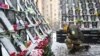 Під час вшанування пам'яті Небесної сотні у центрі Києва, 18 лютого 2021 року