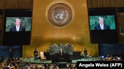 U.S. – Petro Poroshenko, President of Ukraine, addresses the United Nations General Assembly in New York, September 26, 2018