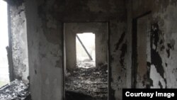 Сожженные дома родственников боевиков в Чечне