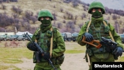Asked why the commandos operating in Crimea in March 2014 wore uniforms resembling those of the Russian Army, Putin said such clothing could be bought anywhere across the former Soviet Union.