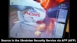 Скріншот із відео, поширеного СБУ після завершення операції «Павутина» 1 червня 2025 року