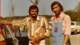 Radu Teodor și Cornel Chiriac, mânăstirea Andechs, Bavaria, 1973 (courtesy photo: CffdT& Power Play Rock)