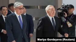 Nursultan Nazarbaev (right) stepped down as president in 2019, leaving his hand-picked successor, Qasym-Zhomart Toqaev (left), to take over.