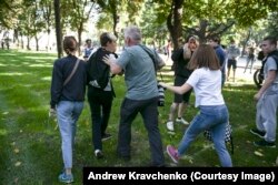 Kravchenko told RFE/RL that Garanich led the boy "to a safe distance from where he was able to leave" without being attacked further.