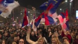 Protesters March For 11th Consecutive Week Through Belgrade