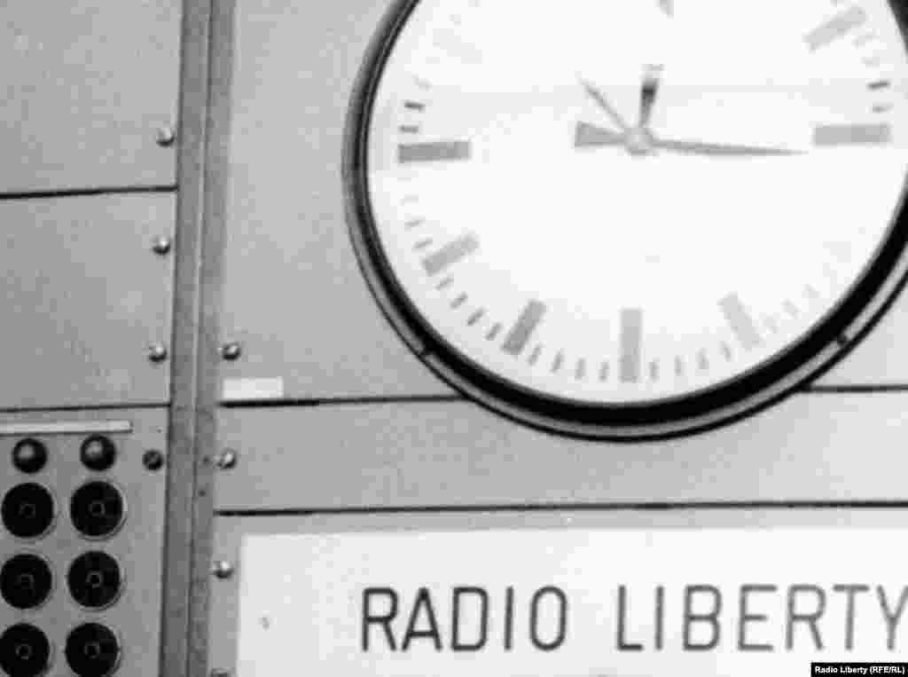 Radio Liberty’s master control room in Munich in 1964.