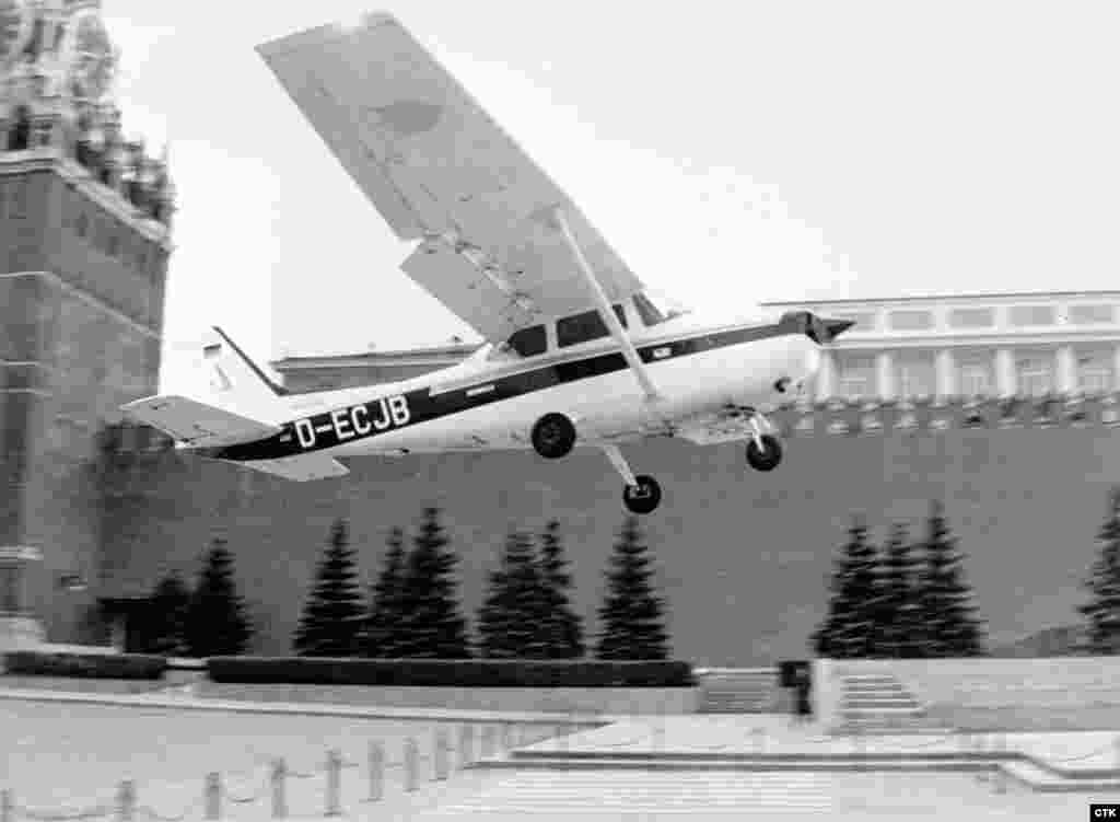 May 1987: Teenage "oddball" Mathias Rust takes off from Helsinki in a rented Cessna and veers towards the U.S.S.R. The inexperienced German pilot unwittingly eludes Soviet fighter jets and radar before landing next to the Kremlin, hoping to talk world peace with Gorbachev. Gorbachev uses the humiliation to purge the military of resistance to his reforms. 