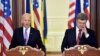 U.S. Vice President Joe Biden at a joint press conference with Ukrainian President Petro Poroshenko in Kyiv in November. (file photo)