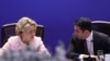 Armenia - Armenian parliament speaker Alen Simonian and his Russian counterpart Valentina Matvienko attend a forum, Yerevan, June 6, 2025.