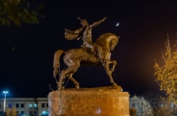 A monument in Tashkent to the 14th-century conqueror Amir Timur, also known as Tamerlane