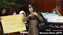 په پاکستان کې وخت په وخت پر نرښځیو د بریدونو ضد مظاهرې شوې دي - پخوانی انځور.