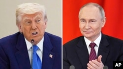 Комбіноване фото – президенти США Дональд Трамп (л) і Росії Володимир Путін