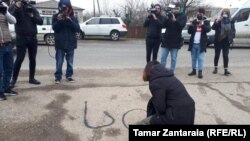Sa protesta u Zugdidiju protiv policijske brutalnosti, 26. januar 2022.