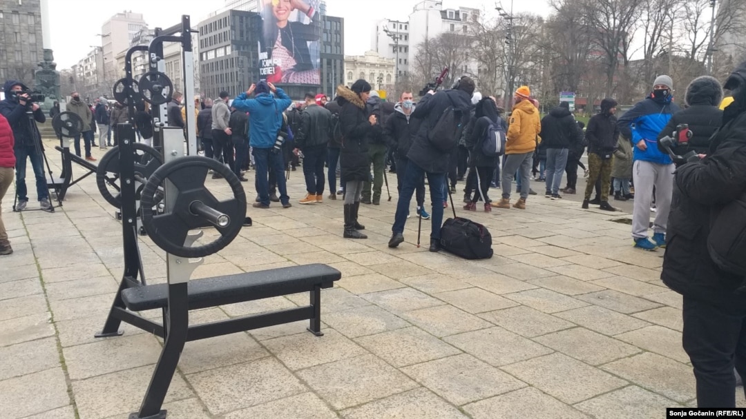 Protest u Beogradu zaposlenih u fitnes centrima protiv restriktivnih mera